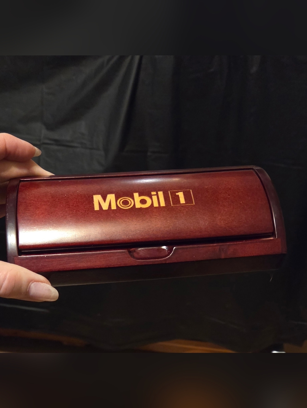 Mobil 1 promotional wooden gift box